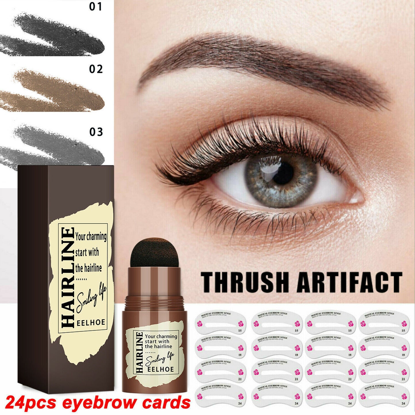 Eyebrow Stamp Shaping Stencil Kit