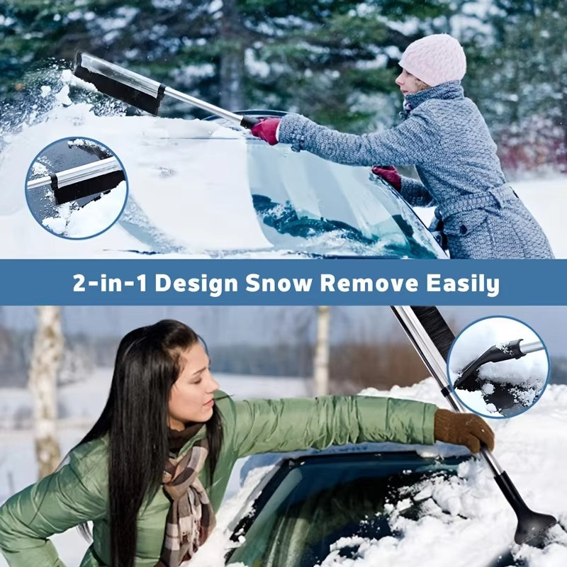 Windshield Wiper Snow Removal Brush Shovel Extendable Stainless Steel