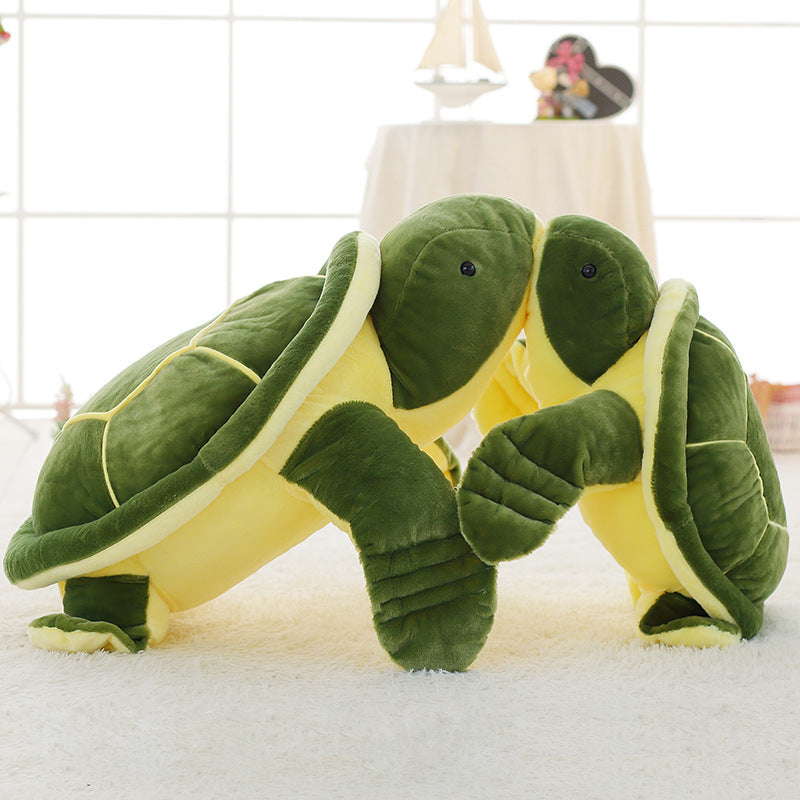 Süße große Schildkröte Plüsch Spielzeug Puppe kleine Schildkröte Puppe schlafen Kissen Bett Kinder Schildkröte