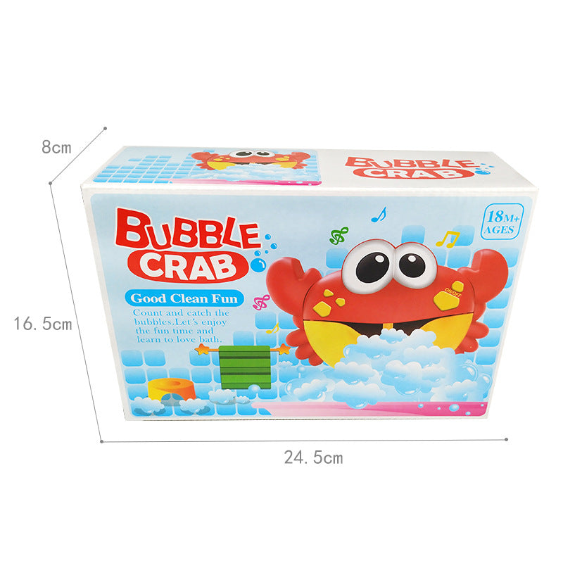Crab spit bubble children play water vibrato blowing baby bathtub toy
