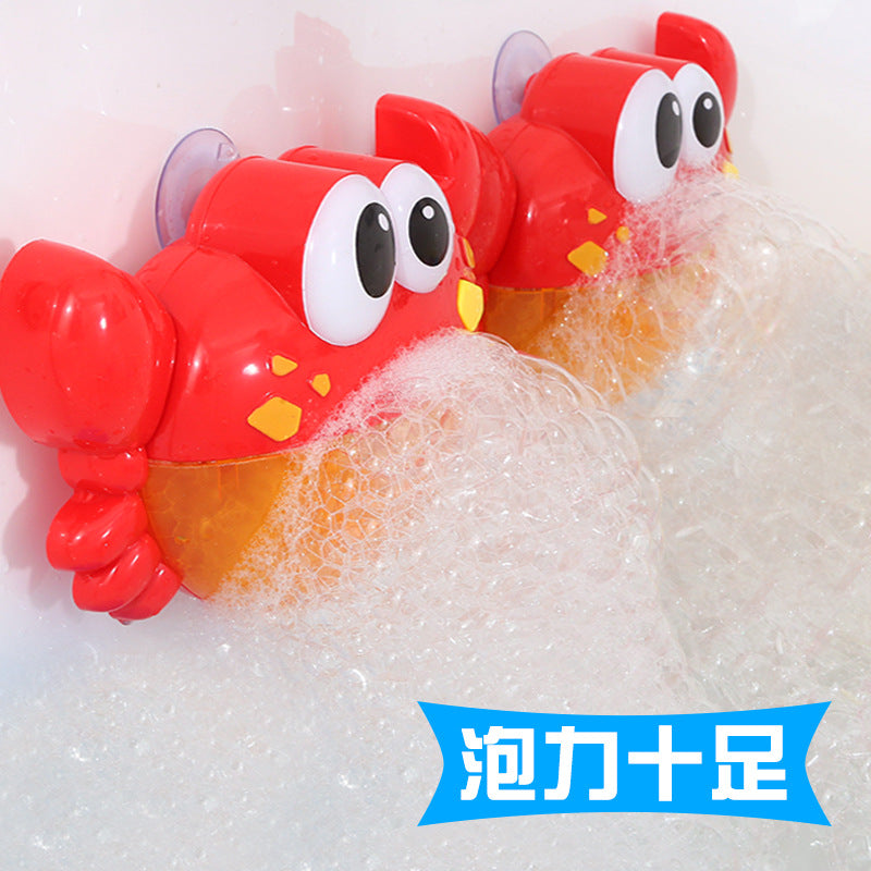 Crab spit bubble children play water vibrato blowing baby bathtub toy