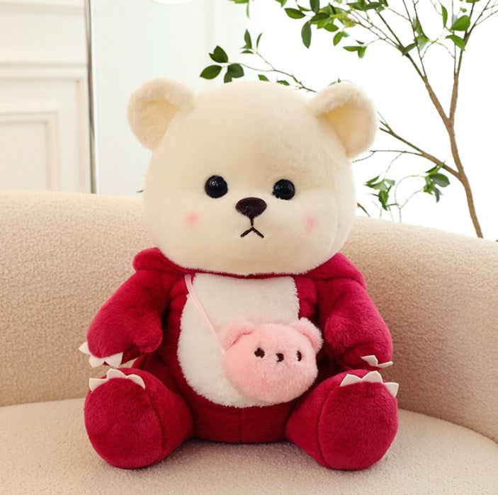 New Creative Transformation Strawberry Lina Bear Doll Plush Toy Mini Teddy Bear