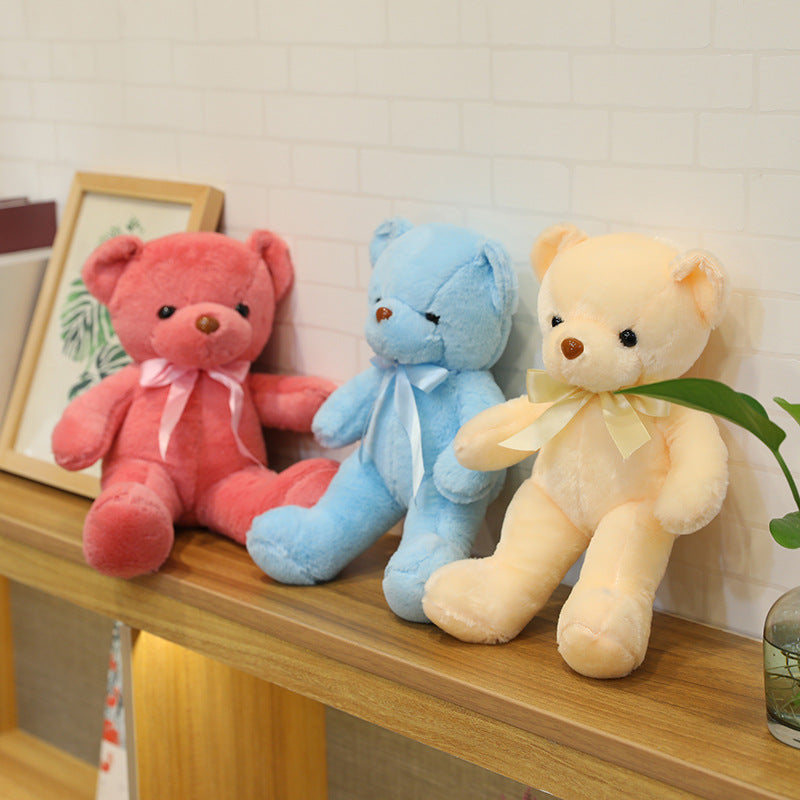 Bear doll plush toy doll ribbon scarf bow tie bear