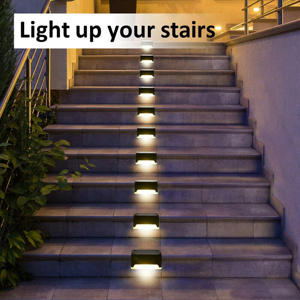LED Light Solar Powered Staircase Step Light for Outdoor Use