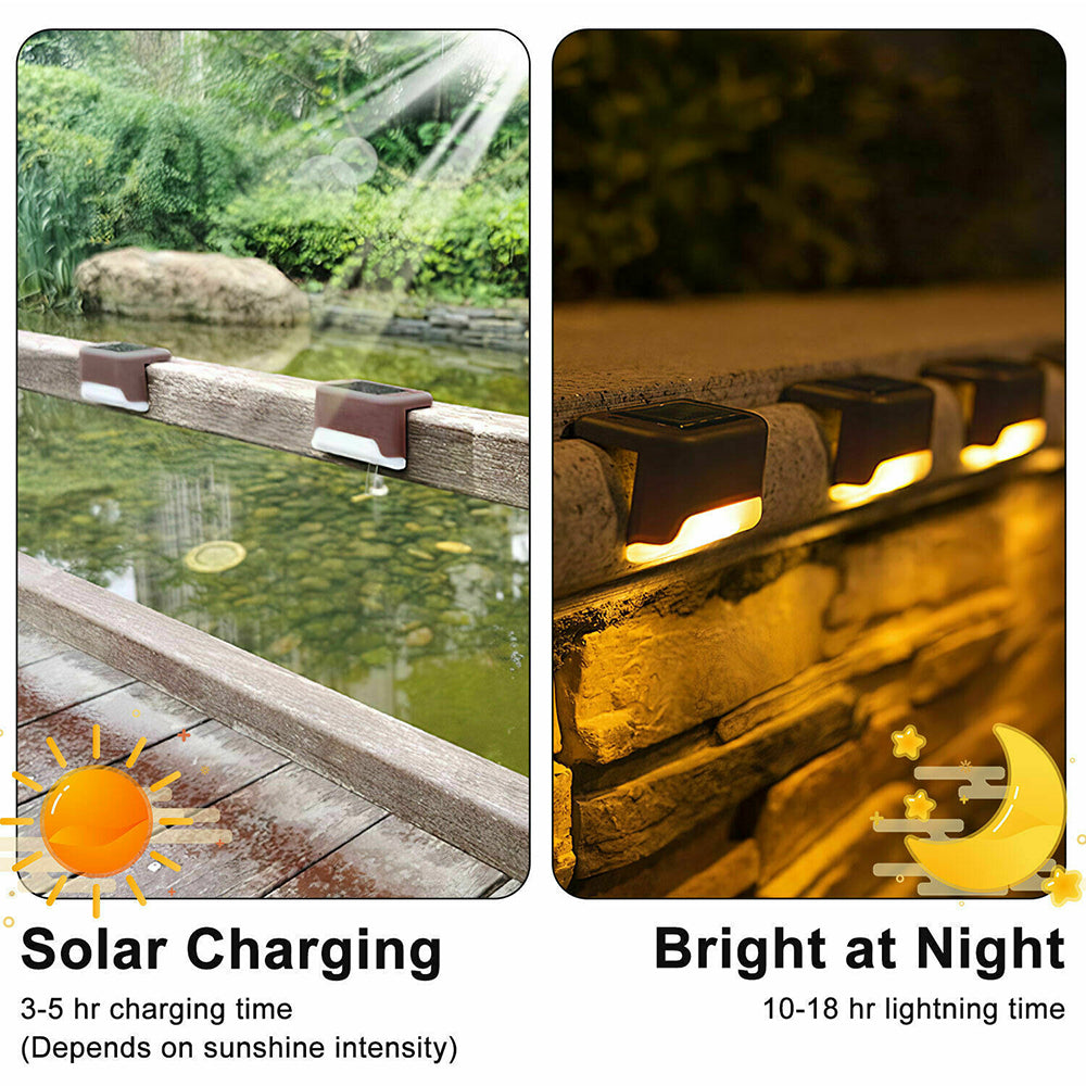 LED Light Solar Powered Staircase Step Light for Outdoor Use