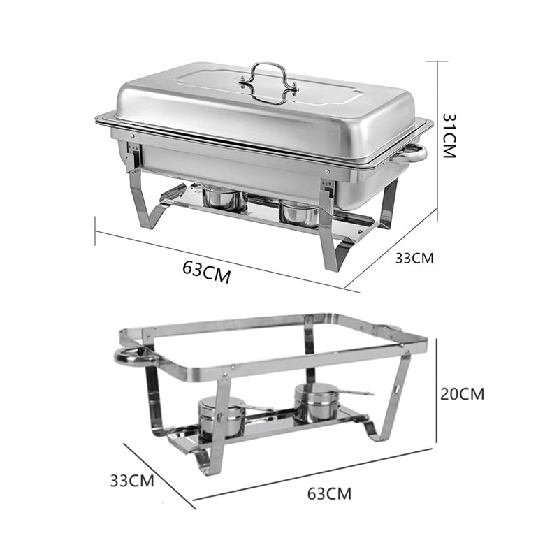 9L 304 Insulated Food Warmer Bain Marie Food Buffet Warmer Chafing Dish