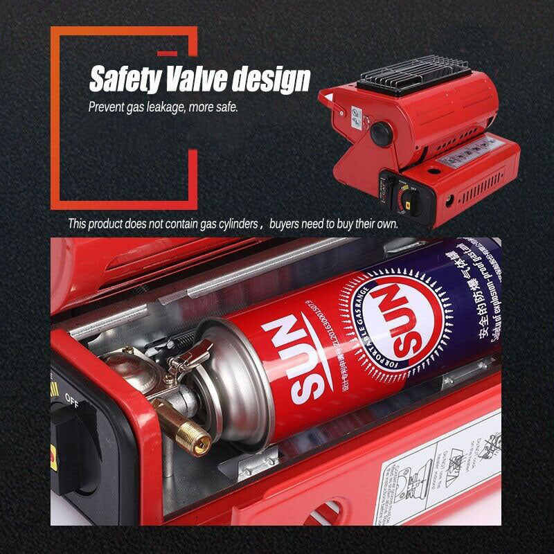 Portable 2-in-1 Camping Space Heater with Handle for Camping and Fishing