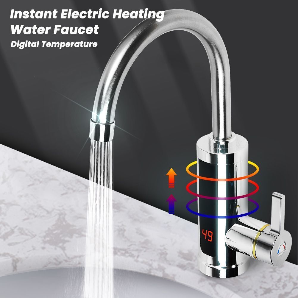 Electric Heating Fast Instant Hot Water Heater Faucet - Silver