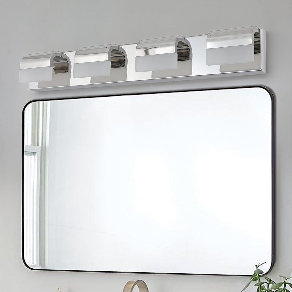 Modern 4-Light LED Black Vanity Mirror Light for Bathrooms & Makeup Tables