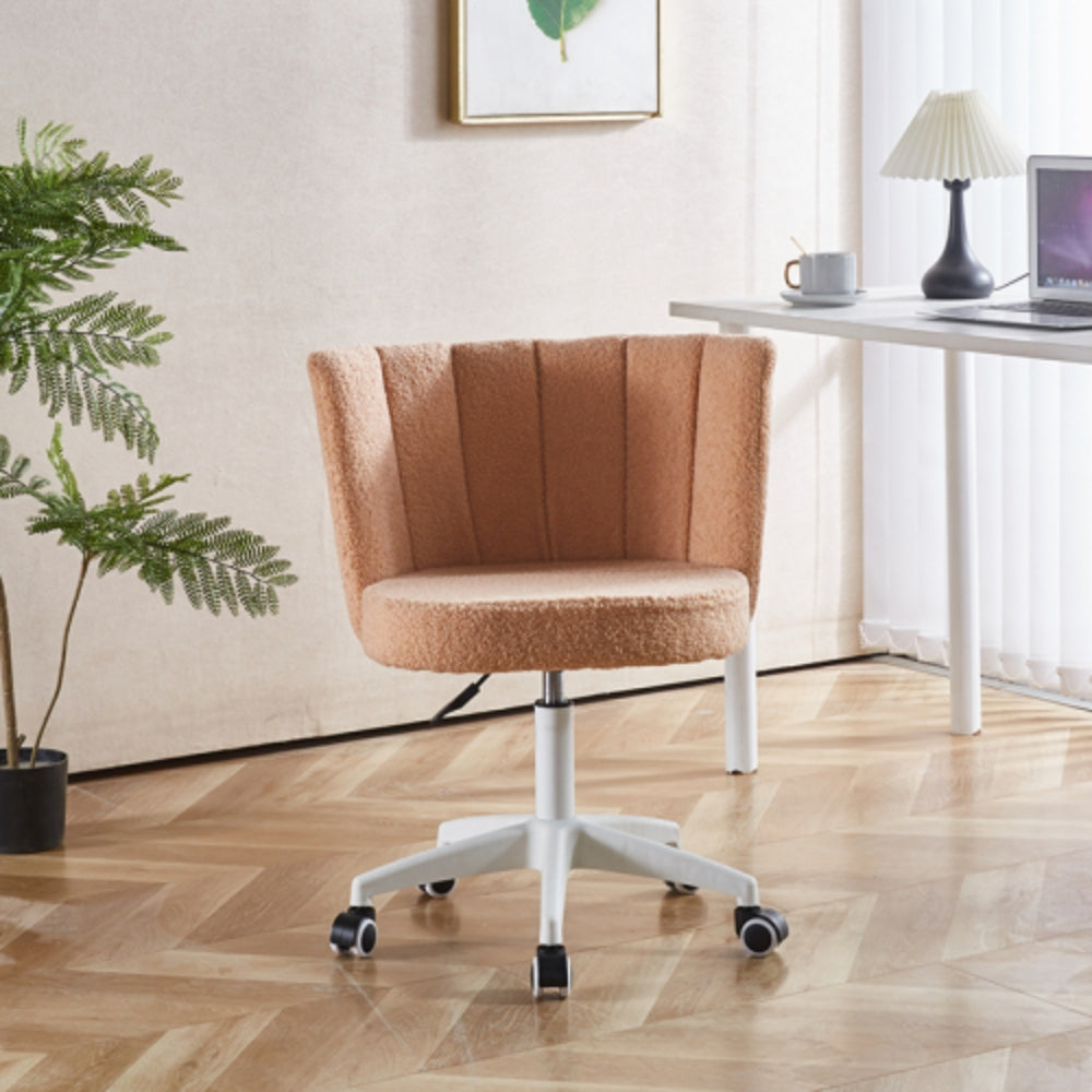 Adjustable Fluffy Swivel Home Office Chair for Cozy Productivity