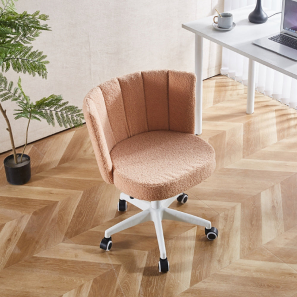 Adjustable Fluffy Swivel Home Office Chair for Cozy Productivity