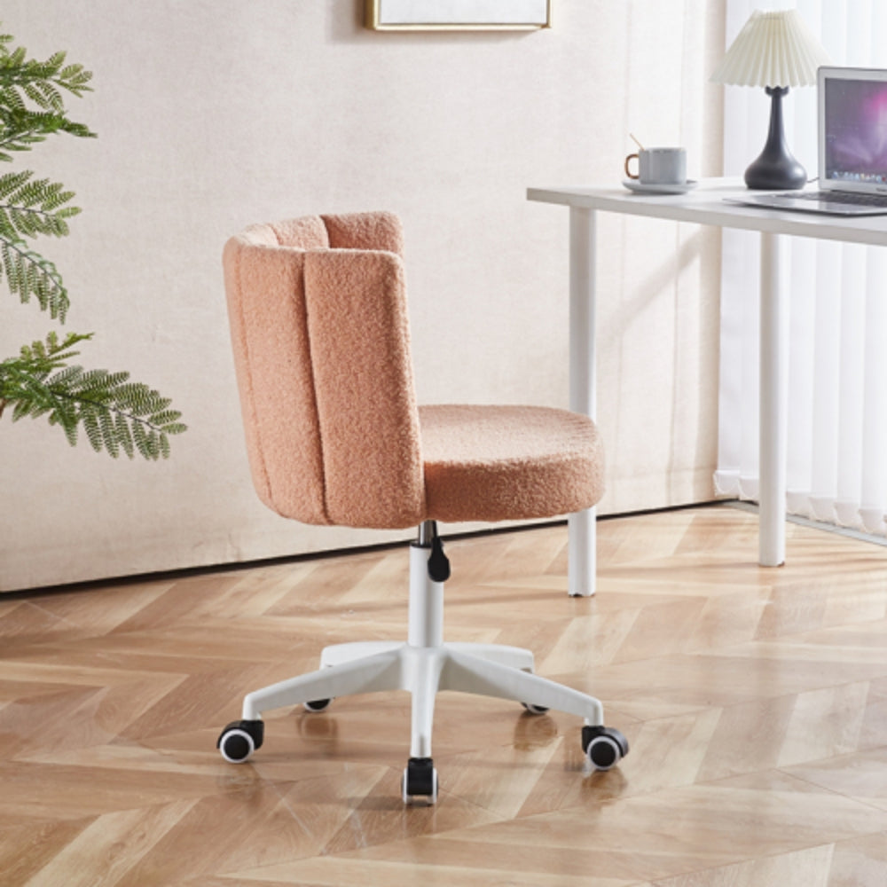 Adjustable Fluffy Swivel Home Office Chair for Cozy Productivity