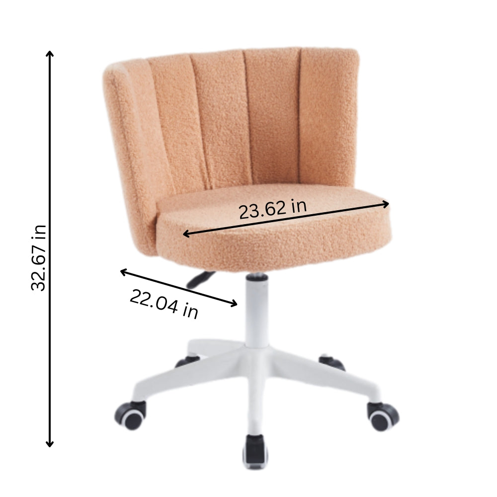 Adjustable Fluffy Swivel Home Office Chair for Cozy Productivity