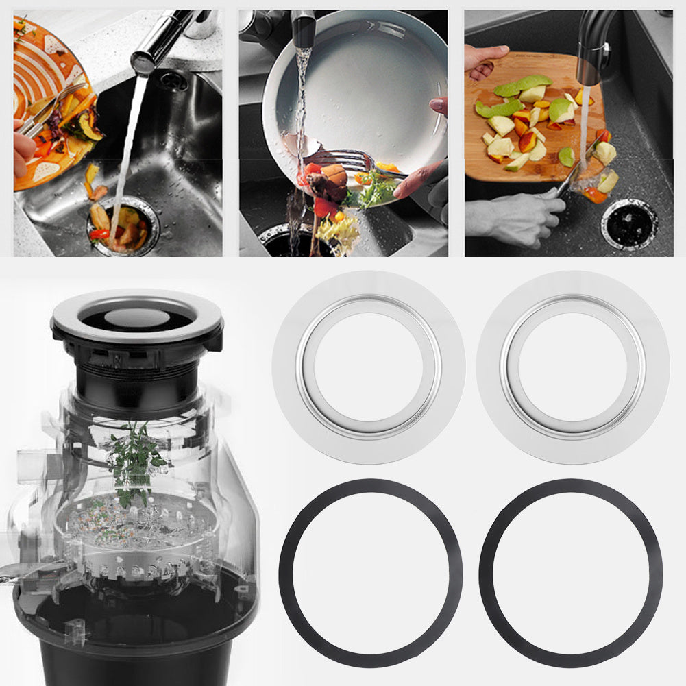 Stainless Steel 180mm to 114mm Sink Food Waste Disposer Adapter Accessories Parts