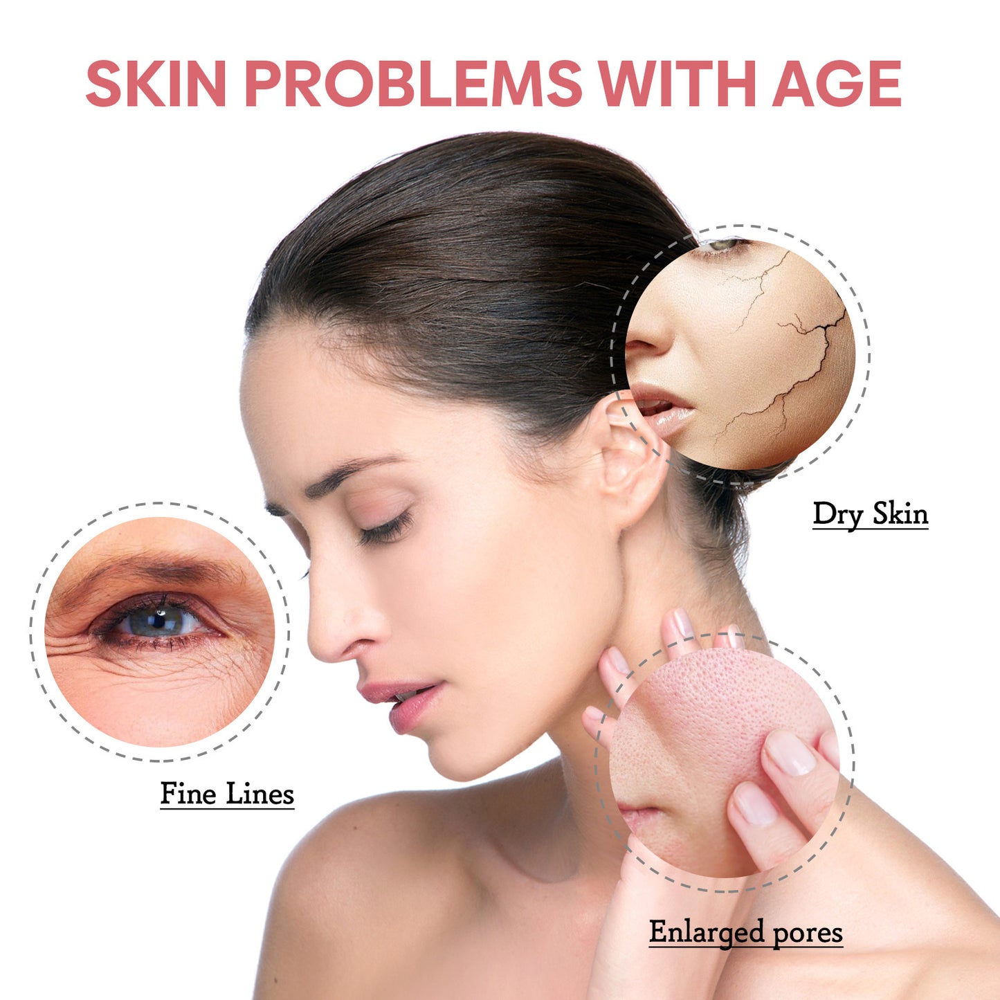 5 In 1 Facial Serum Vitamin C Anti Aging Reduces Hydrating Collagen Serum