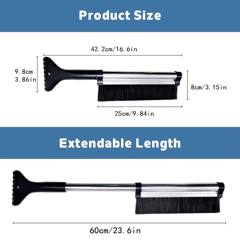 Windshield Wiper Snow Removal Brush Shovel Extendable Stainless Steel
