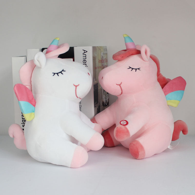 LED Plush Light Up Pink Unicorn Stuffed Animals Cute Pony Horse Toy Christmas Toy