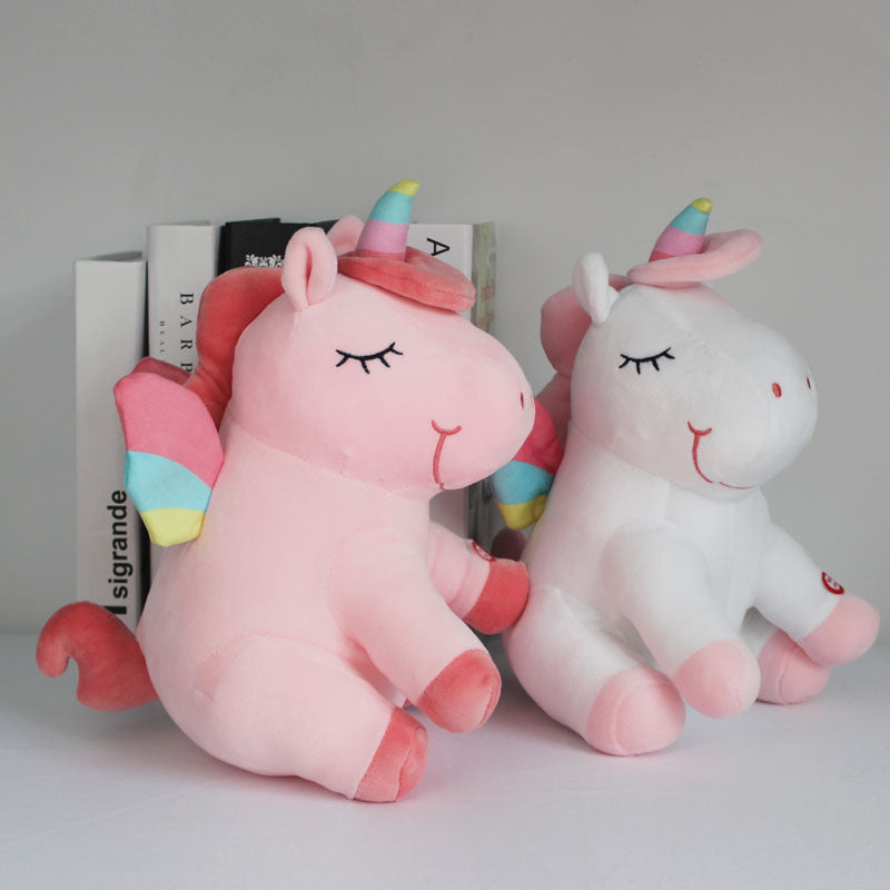 LED Plush Light Up Pink Unicorn Stuffed Animals Cute Pony Horse Toy Christmas Toy