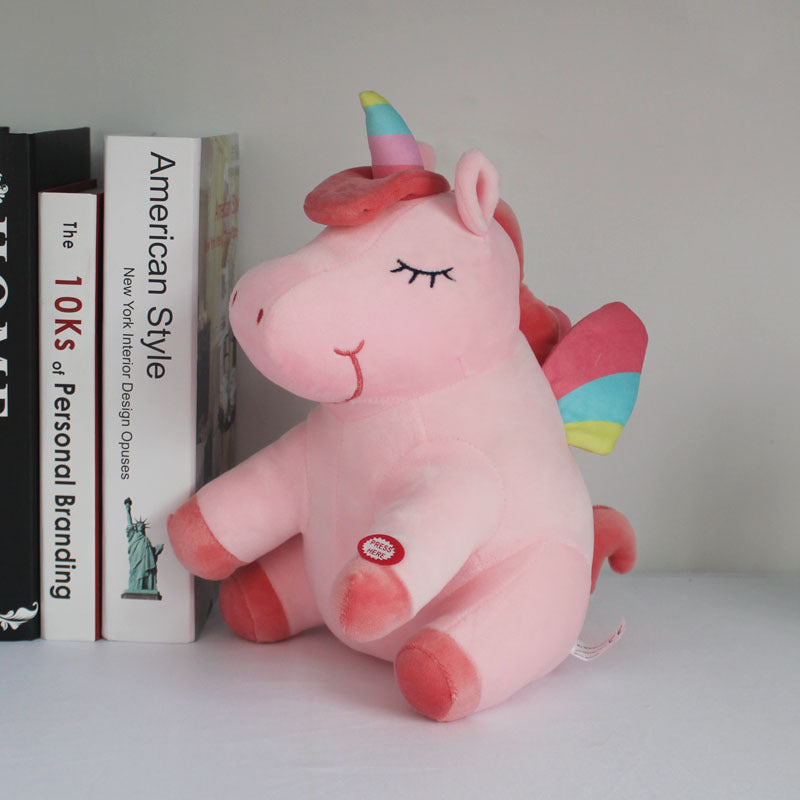 LED Plush Light Up Pink Unicorn Stuffed Animals Cute Pony Horse Toy Christmas Toy