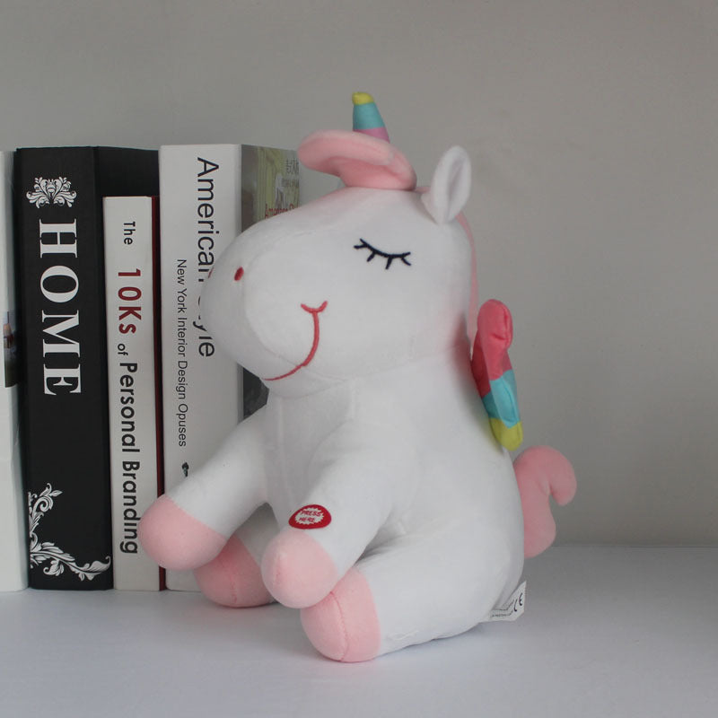 LED Plush Light Up Pink Unicorn Stuffed Animals Cute Pony Horse Toy Christmas Toy