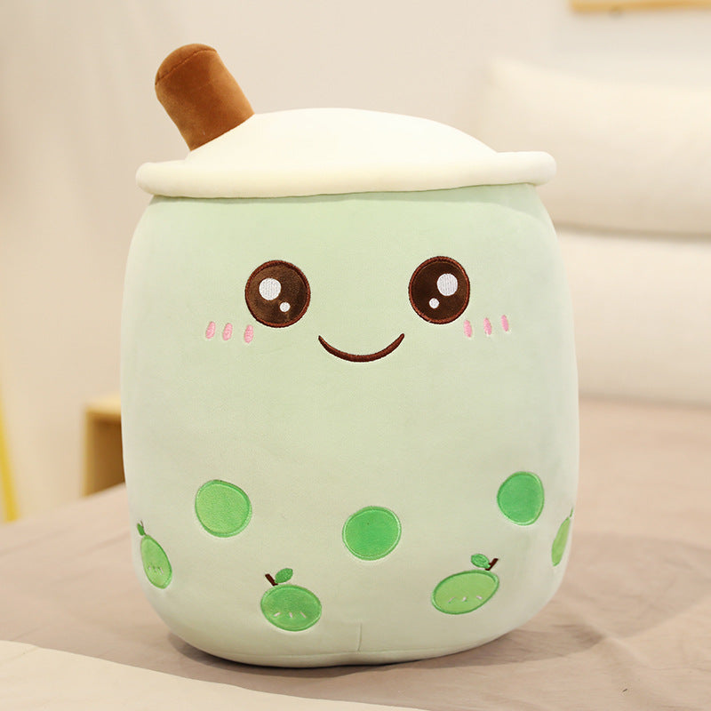 Plush toy cute pearl milk tea cup pillow