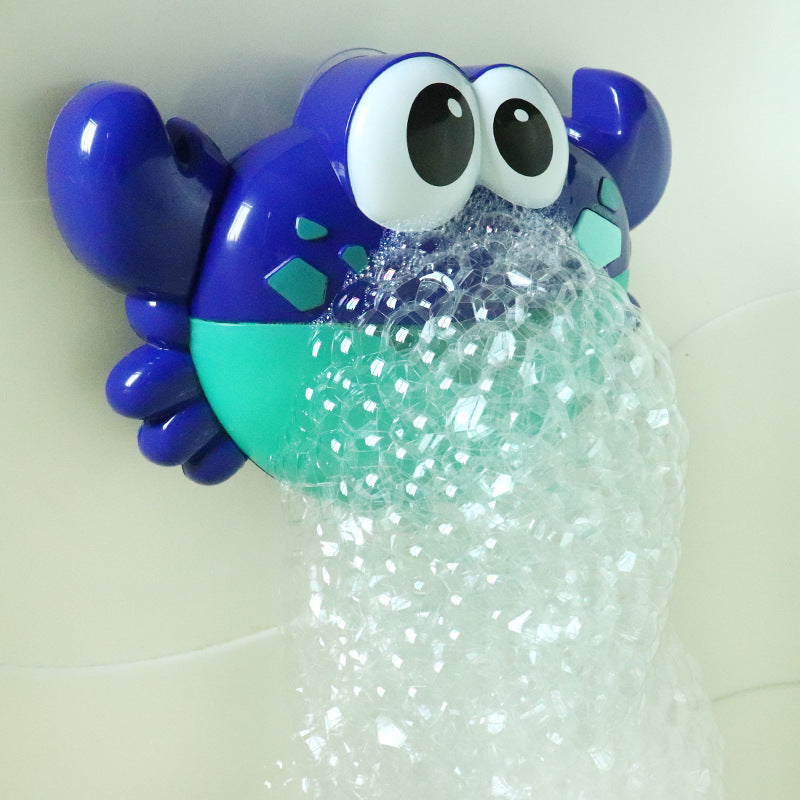 Crab spit bubble children play water vibrato blowing baby bathtub toy