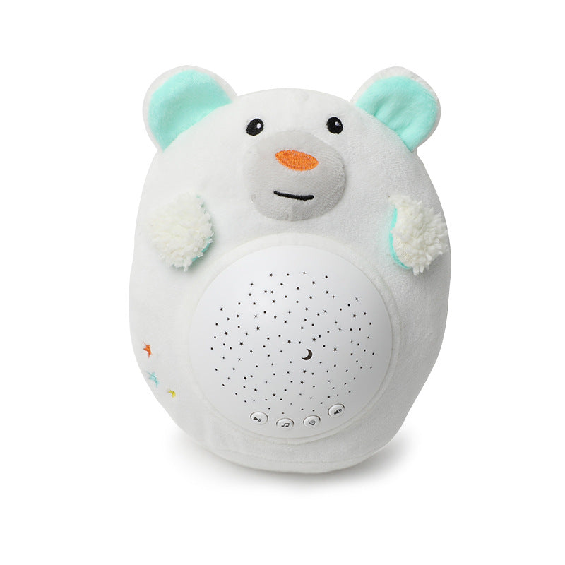 Soothing star projection night light plush toy baby coaxing doll