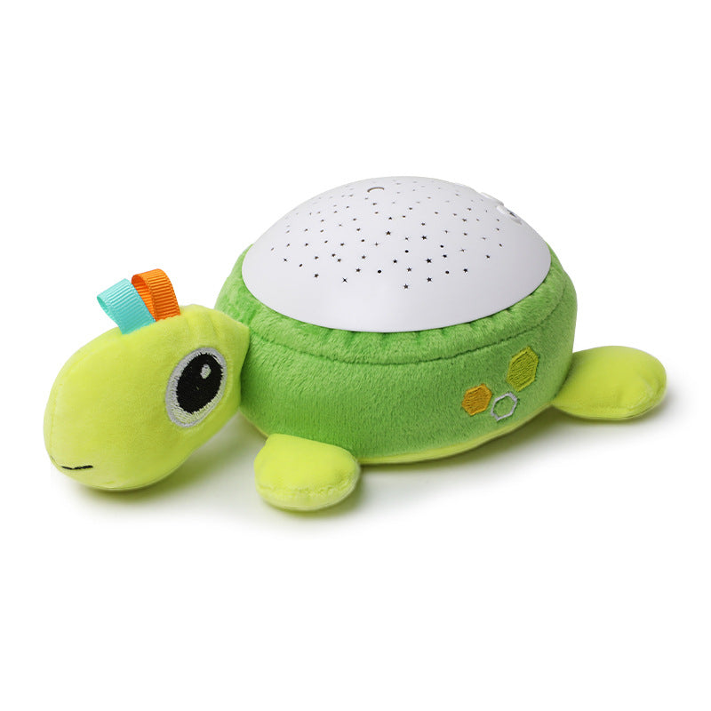 Soothing star projection night light plush toy baby coaxing doll