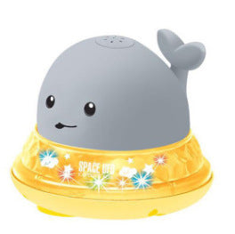 Electric sensor water spray whale baby toys with lights and music universal play water toys