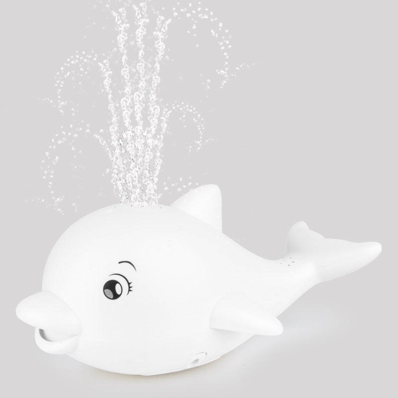 Electric sensor water spray whale baby toys with lights and music universal play water toys