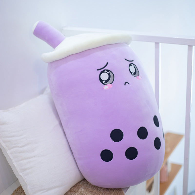 Plush toy cute pearl milk tea cup pillow