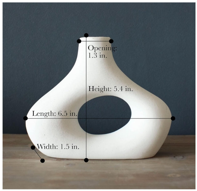 Ceramic Hollow Vase Set of 2 - THEAMBIENCEHOME