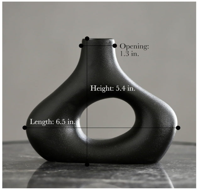 Ceramic Hollow Vase Set of 2 - THEAMBIENCEHOME