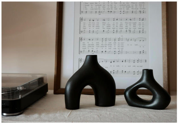Ceramic Hollow Vase Set of 2 - THEAMBIENCEHOME