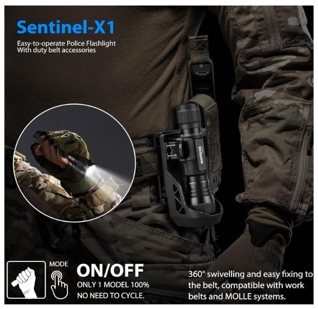 Tactical Flashlight 1200 High Lumen Duty Belt Flashlight