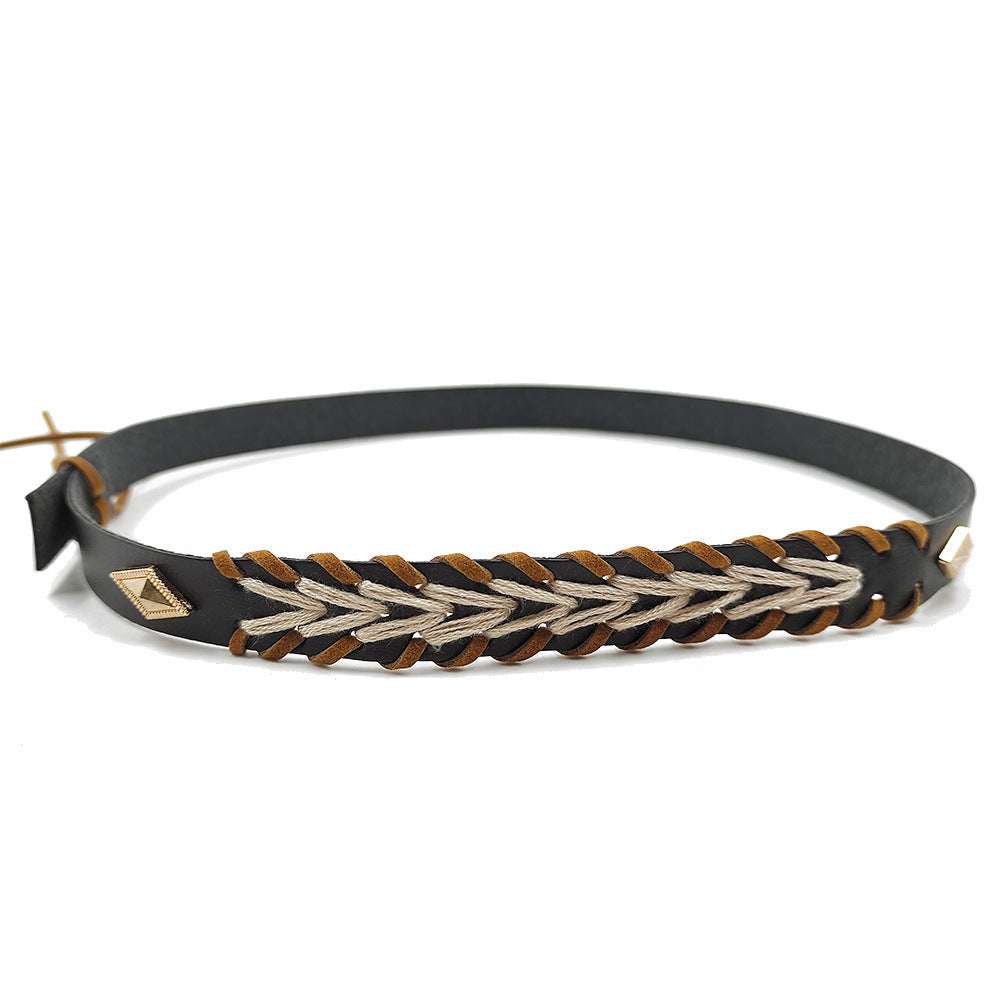 Pendant Parts Men's And Women's Decorative Lace-up Hat Scarf Accessories