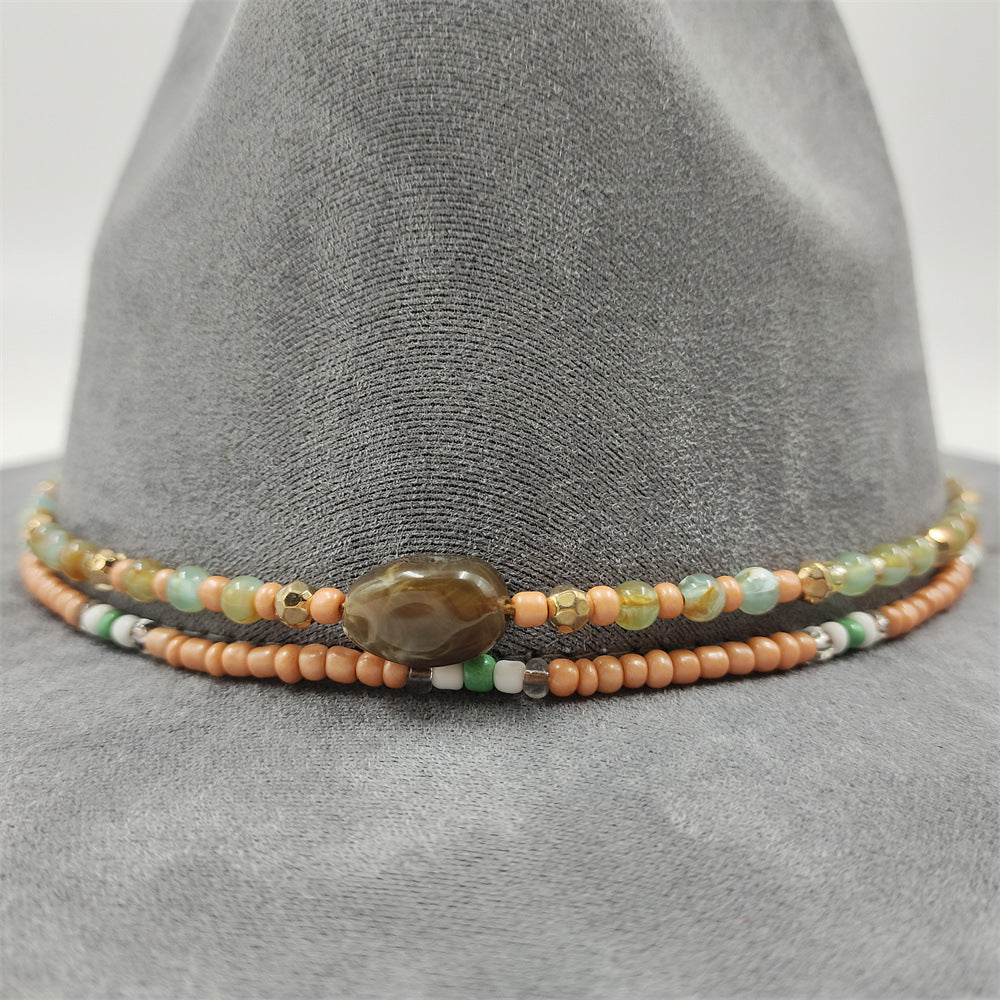 Pendant Parts Men's And Women's Decorative Lace-up Hat Scarf Accessories