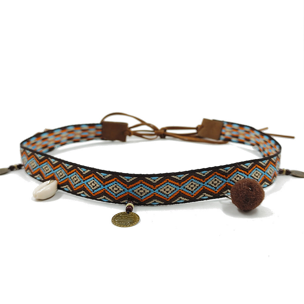 Pendant Parts Men's And Women's Decorative Lace-up Hat Scarf Accessories