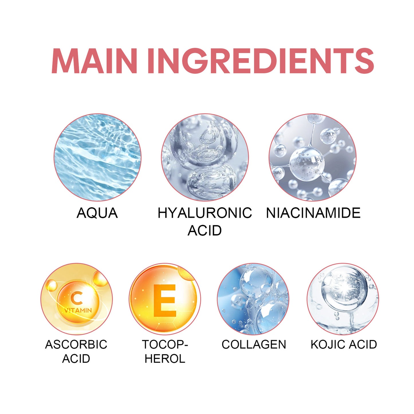 5 In 1 Facial Serum Vitamin C Anti Aging Reduces Hydrating Collagen Serum