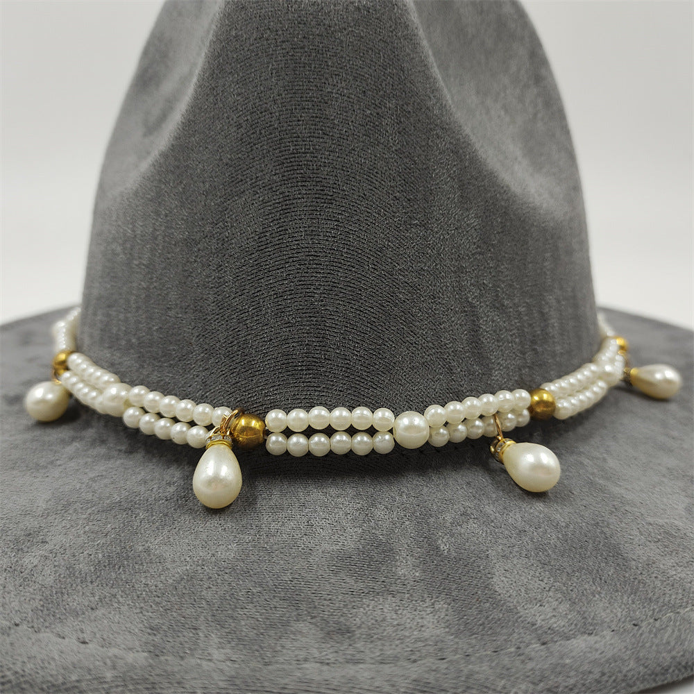 Pendant Parts Men's And Women's Decorative Lace-up Hat Scarf Accessories