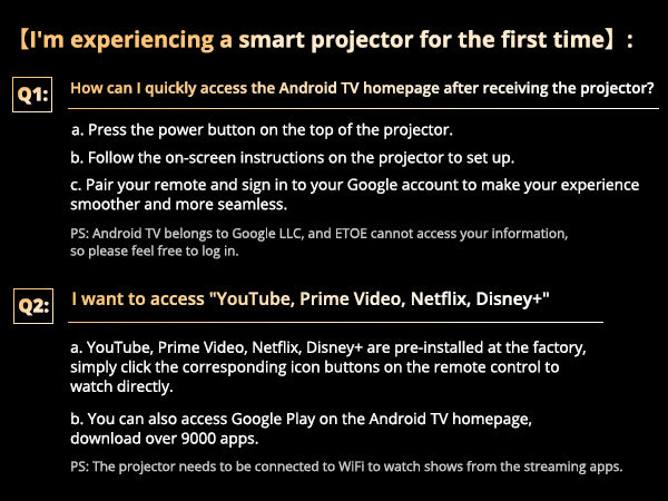 Etoe E3 Pro Projector, 1080P FHD Smart Projector