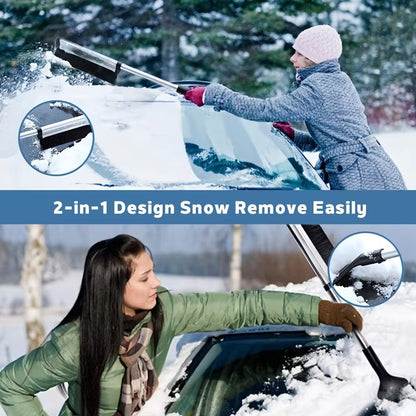 Windshield Wiper Snow Removal Brush Shovel Extendable Stainless Steel