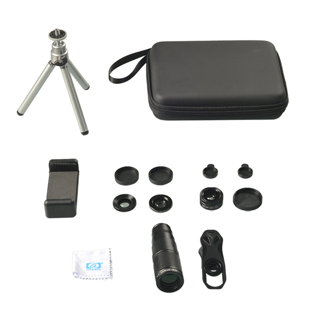 4-in-1 Mobile Phone Camera Lens Kit 22x Monocular Telescope