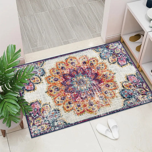 40*60CM Light Luxury Retro Entry Door Carpet Crystal Velvet Floor Mat