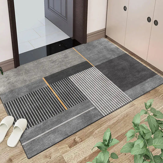 40x60cm Grey Geometric Living Room Tea Table Home Carpet Floor Mat