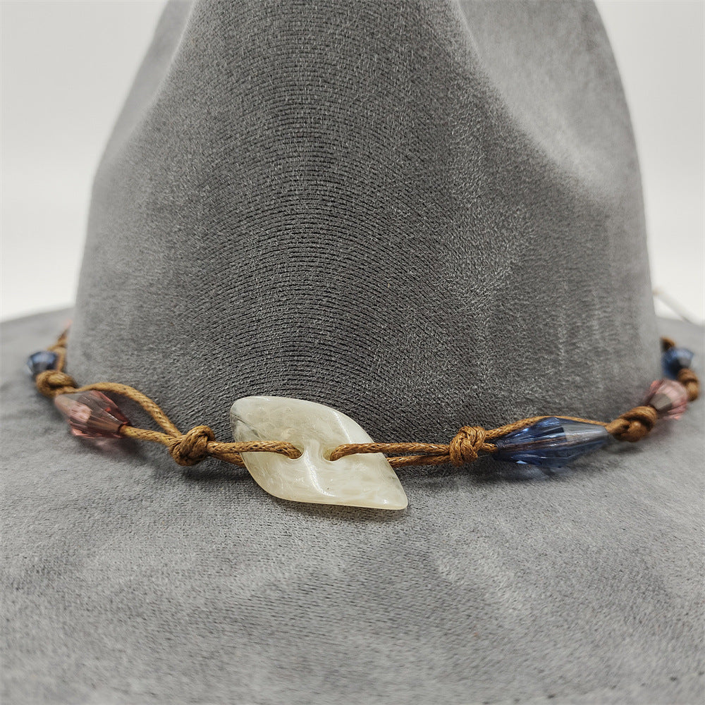 Pendant Parts Men's And Women's Decorative Lace-up Hat Scarf Accessories