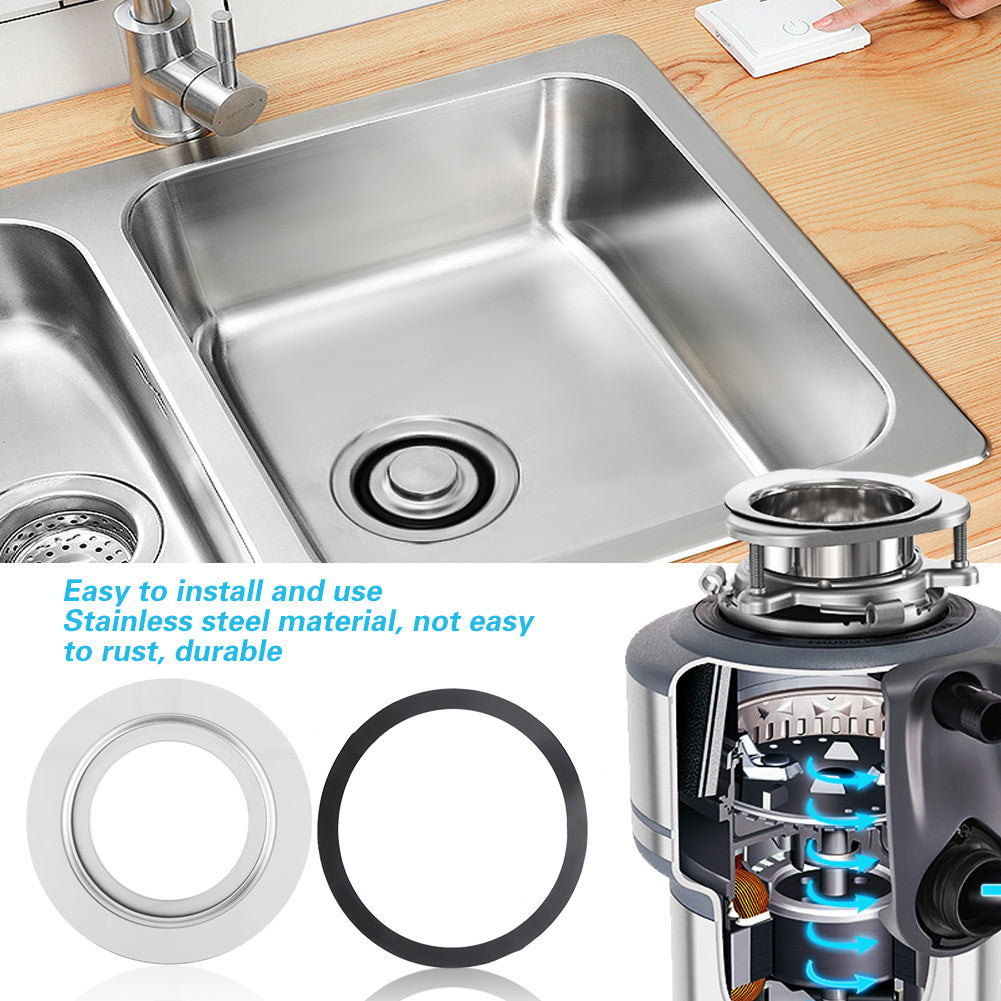 Stainless Steel 180mm to 114mm Sink Food Waste Disposer Adapter Accessories Parts