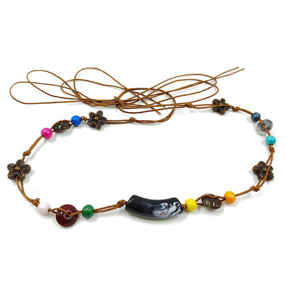 Pendant Parts Men's And Women's Decorative Lace-up Hat Scarf Accessories