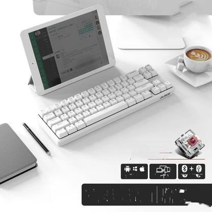 Wireless Bluetooth Wired Dual Mode Mechanical Keyboard 87 Key RGB