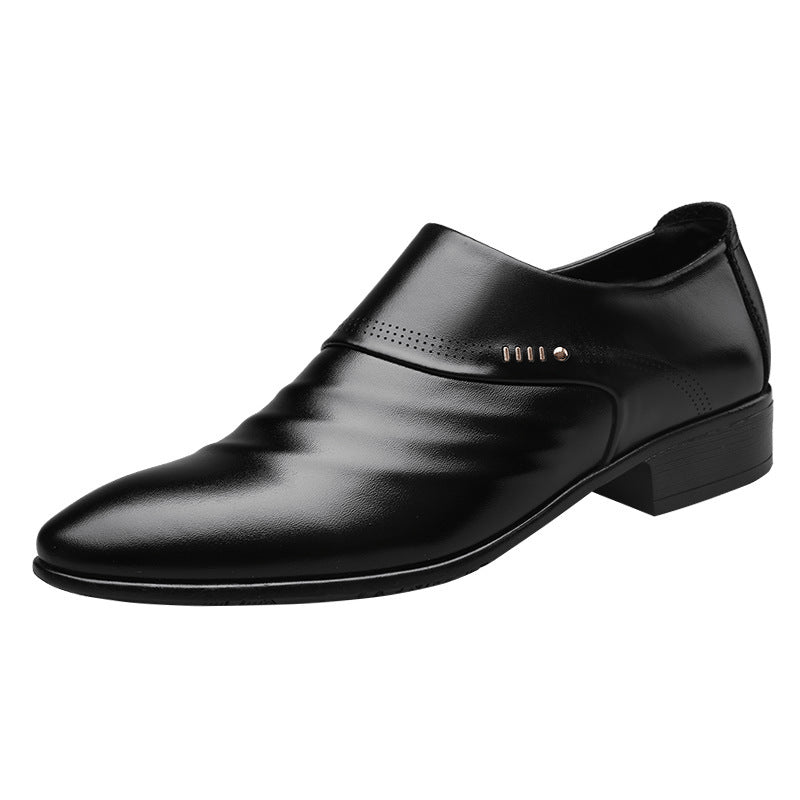 Casual pointed toe shoes men leather